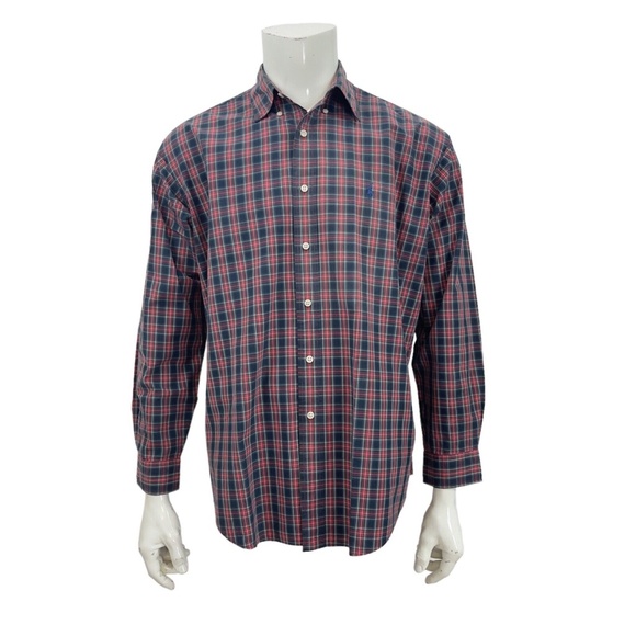 Polo Ralph Lauren Blake Mens Casual Dress Shirts Red Checked Plaid Large L - Picture 3 of 8